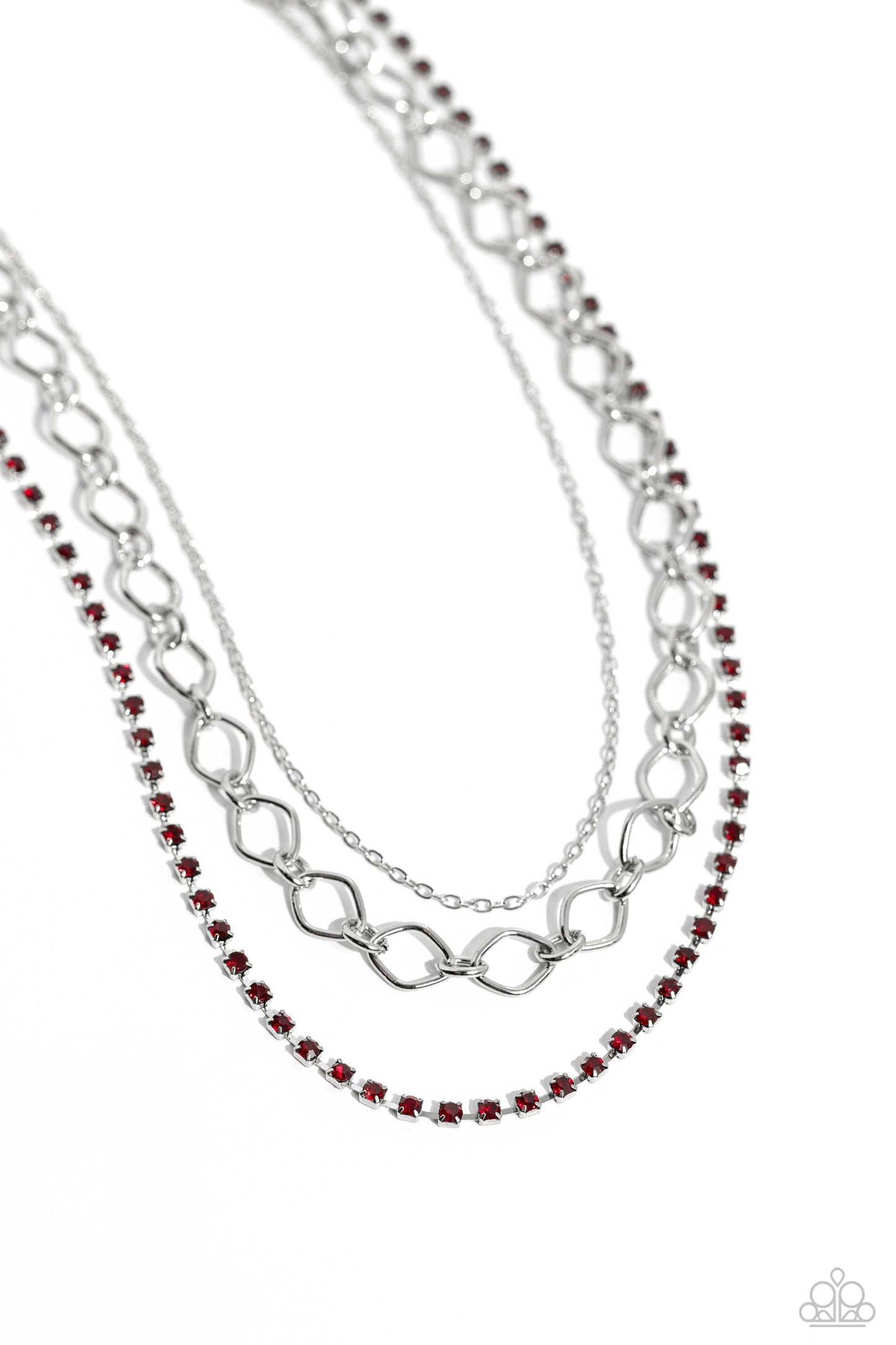 Tasteful Tiers Red-Necklace