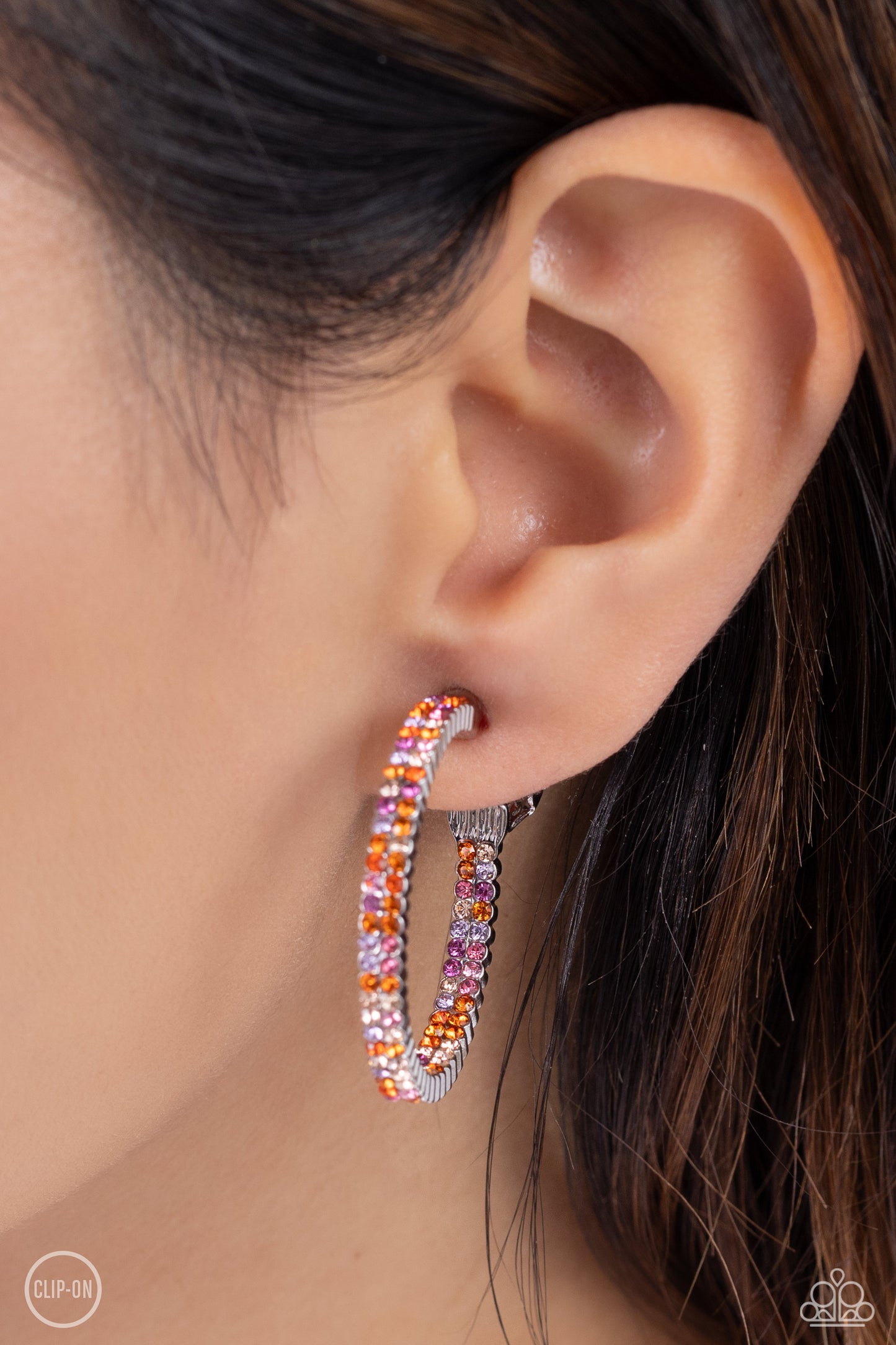 Outstanding Ombré Orange Clip-On Earrings