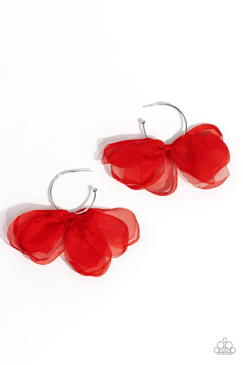 Chiffon Class Red-Earrings