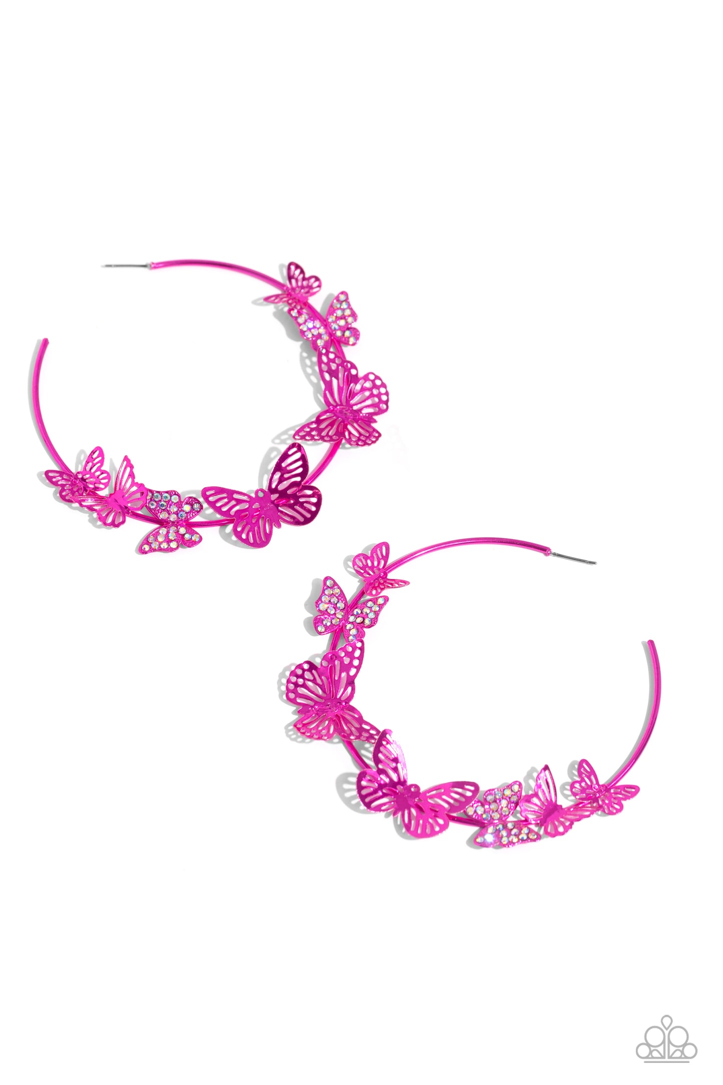 Shimmery Swarm Pink-Earrings