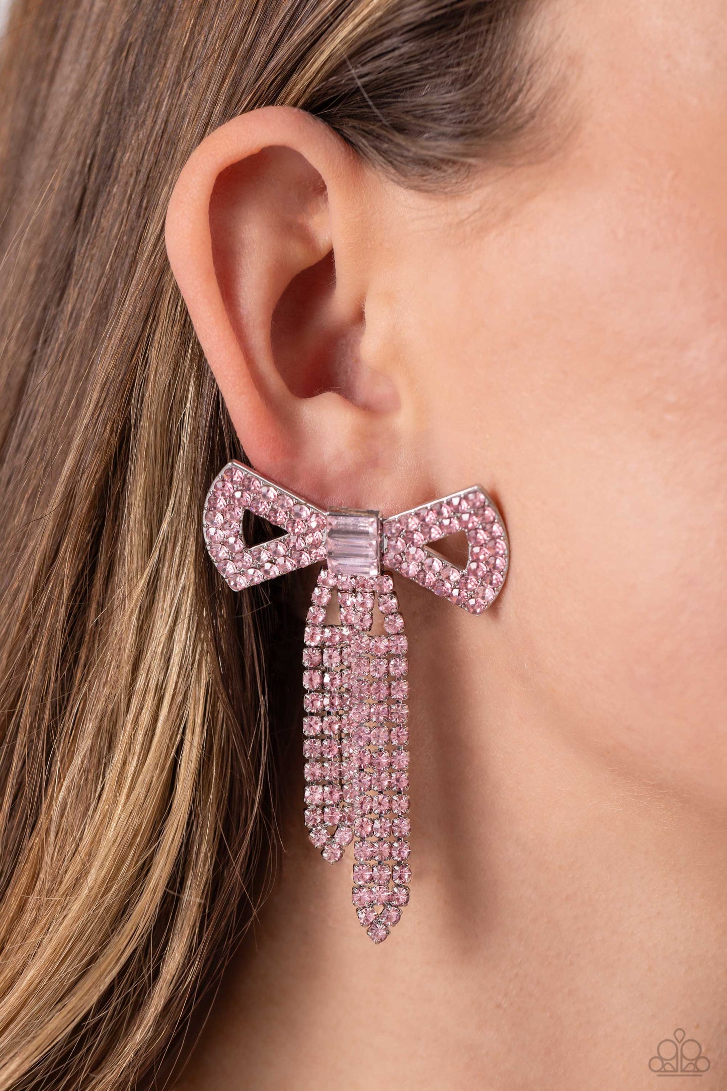 Just BOW With It Pink-Earrings