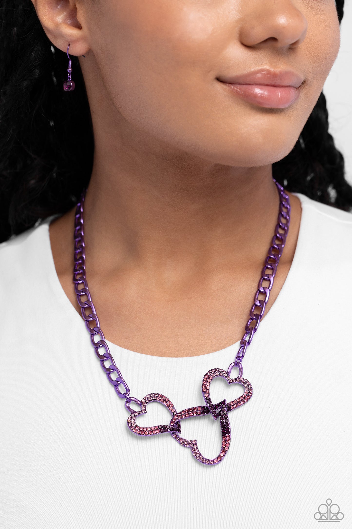 Eclectically Enamored Purple-Necklace