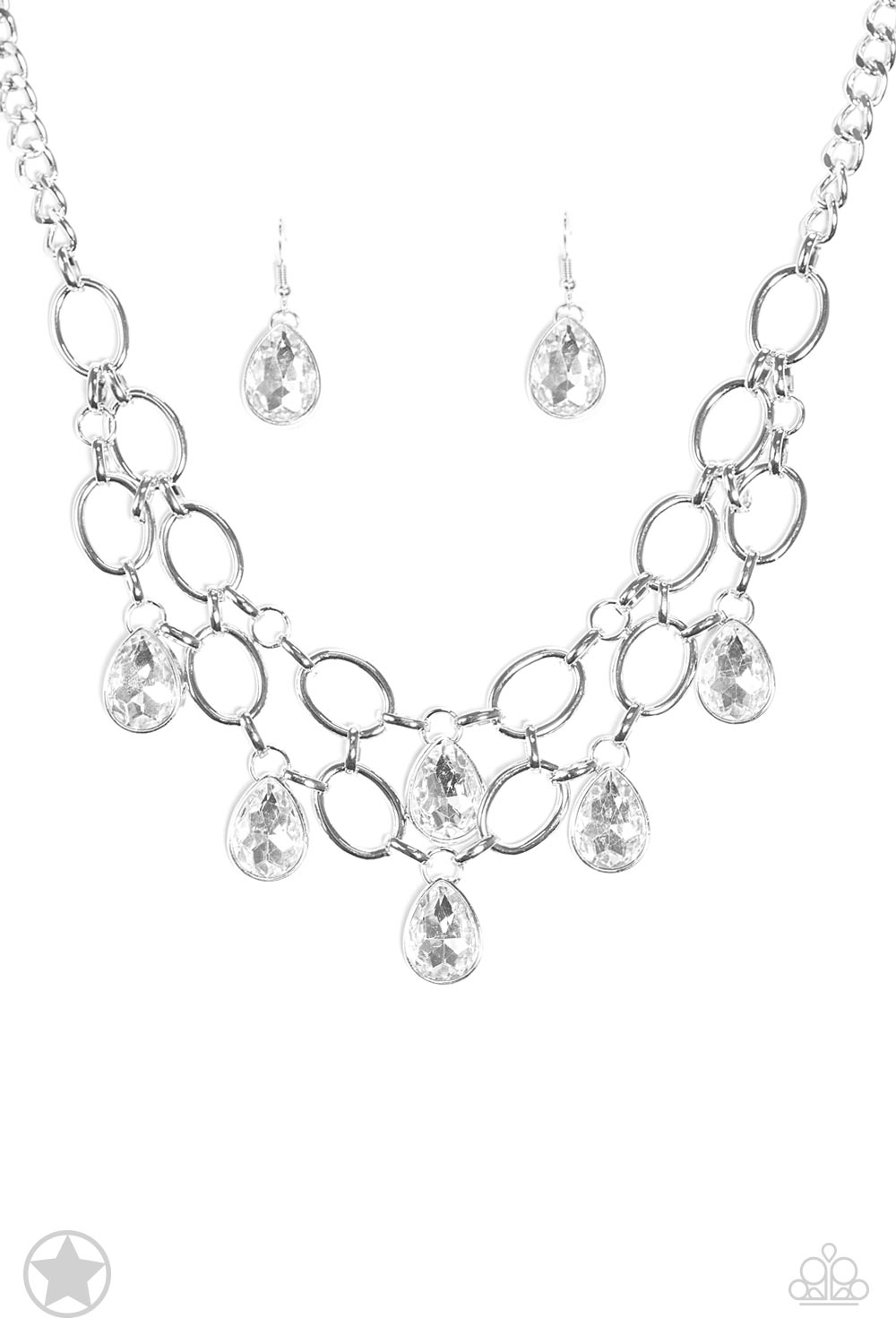 Show-Stopping Shimmer White-Necklace