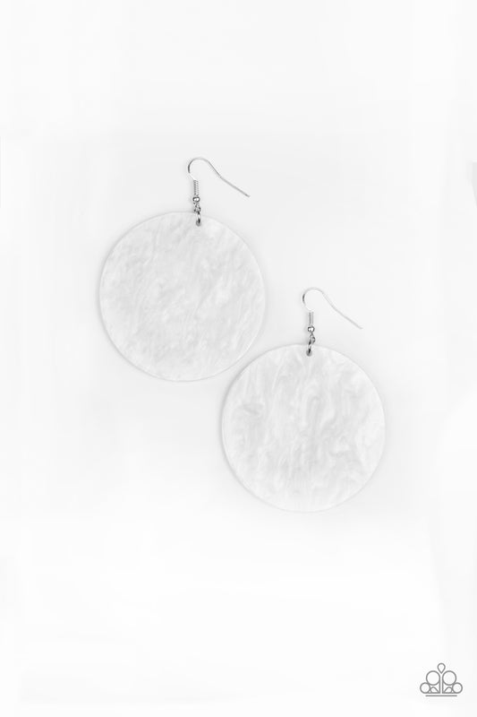 SEA Where It Goes White-Earrings