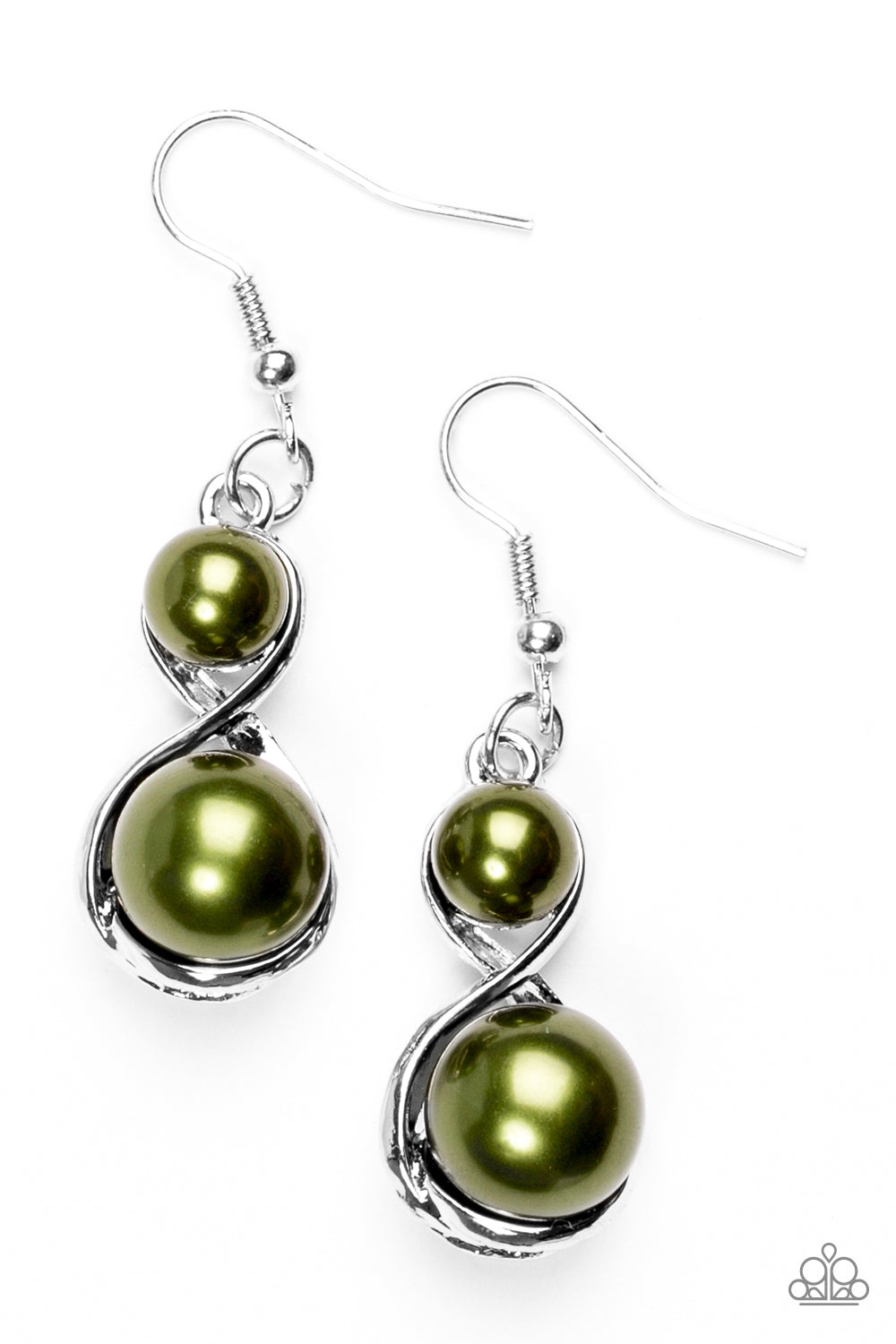Set The Stage Green-Earrings
