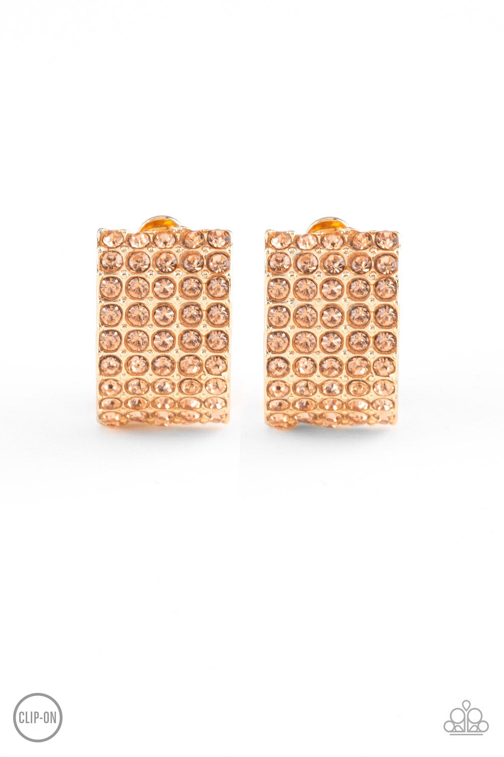 Hollywood Hotshot Gold Clip-On-Earrings