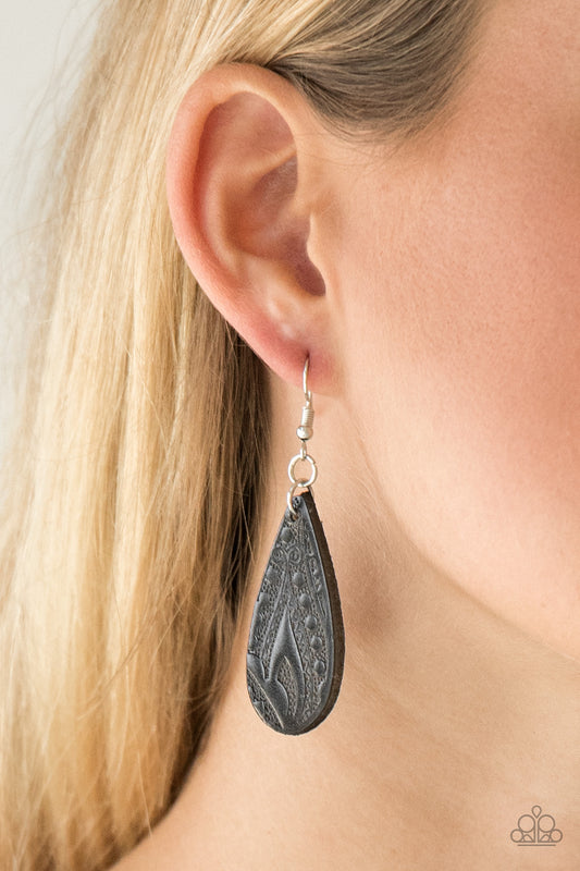 Get In The Groove Black-Earrings