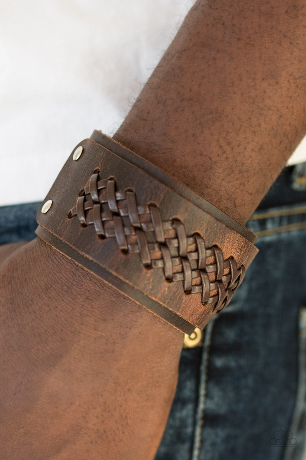 Hot On The Trail Brown-Urban Bracelet