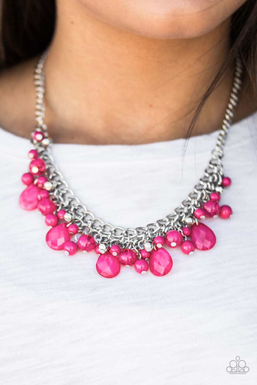 Flirty Flamenco Pink-Necklace