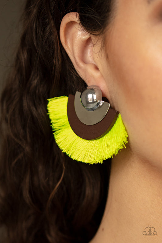 Fan The FLAMBOYANCE Yellow-Earrings