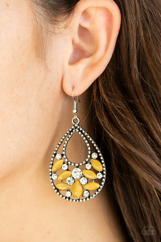 Dewy Dazzle Yellow-Earrings