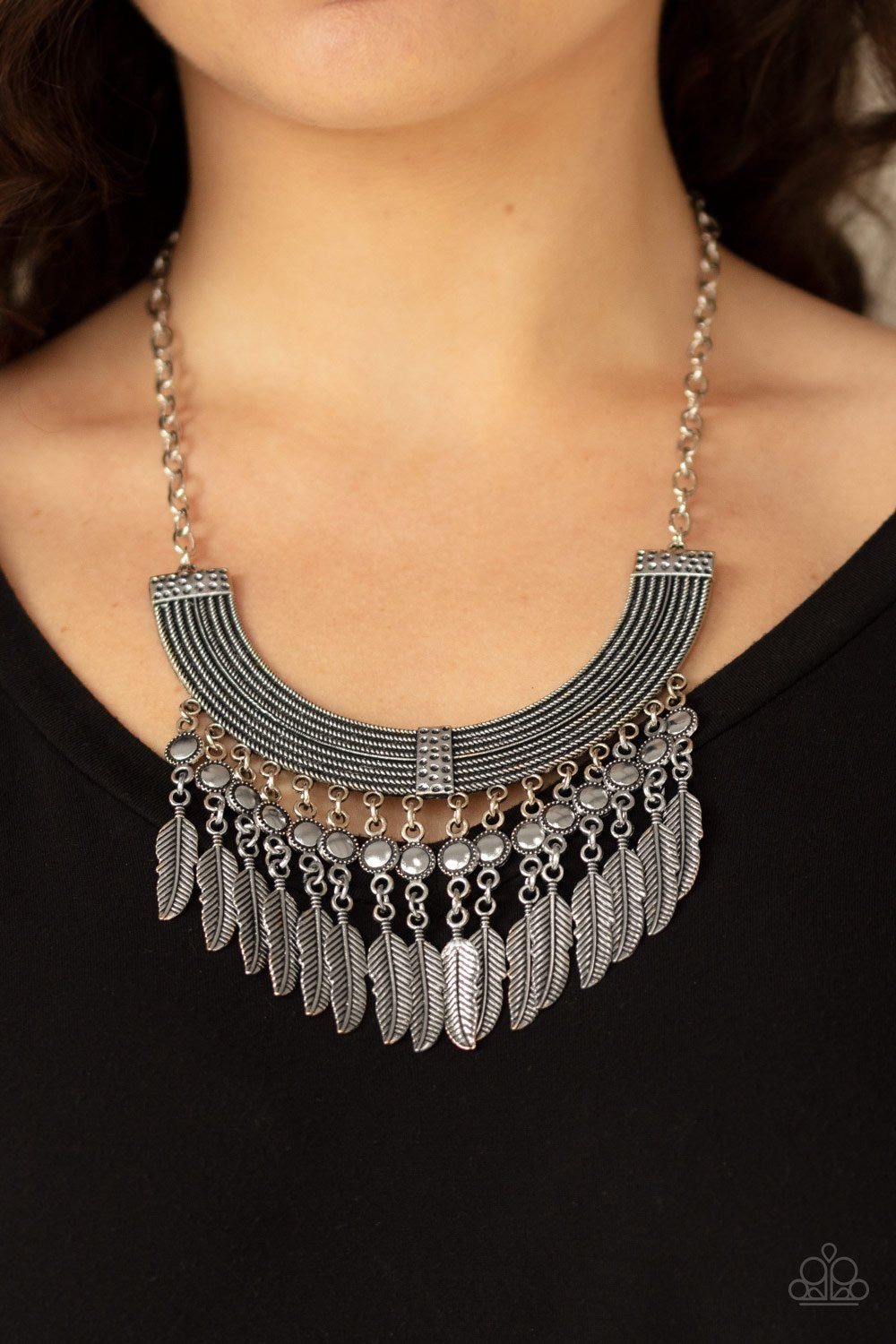 Fierce In Feathers Silver-Necklace