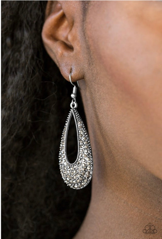 Big-Time Spender Silver Earrings