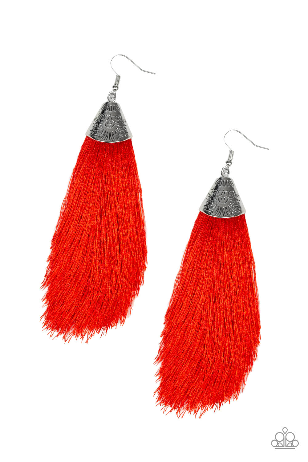 Tassel Temptress Red-Earrings