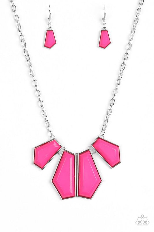 Get Up and GEO Pink-Necklace