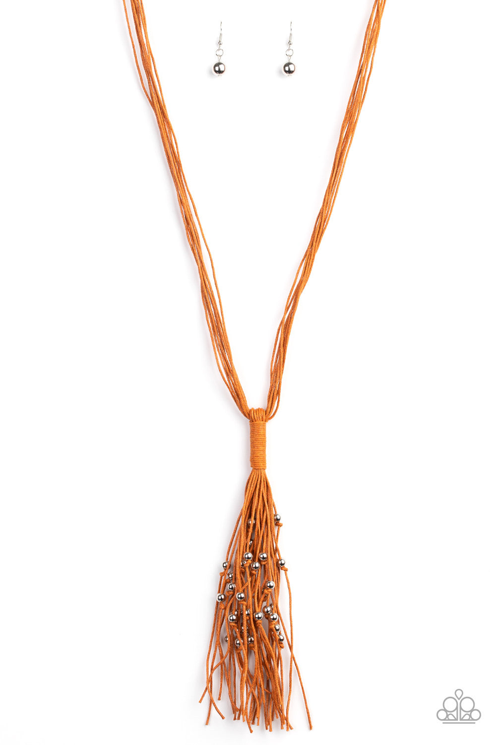 Hand-Knotted Knockout Orange-Necklace