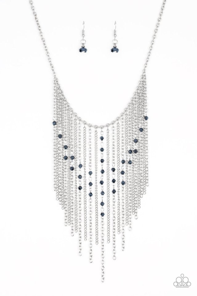 First Class Fringe Blue-Necklace