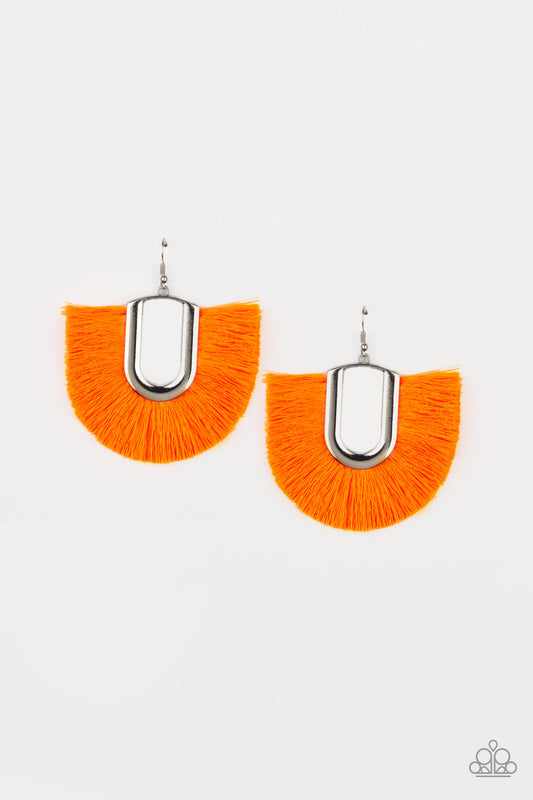 Tassel Tropicana Orange-Earrings