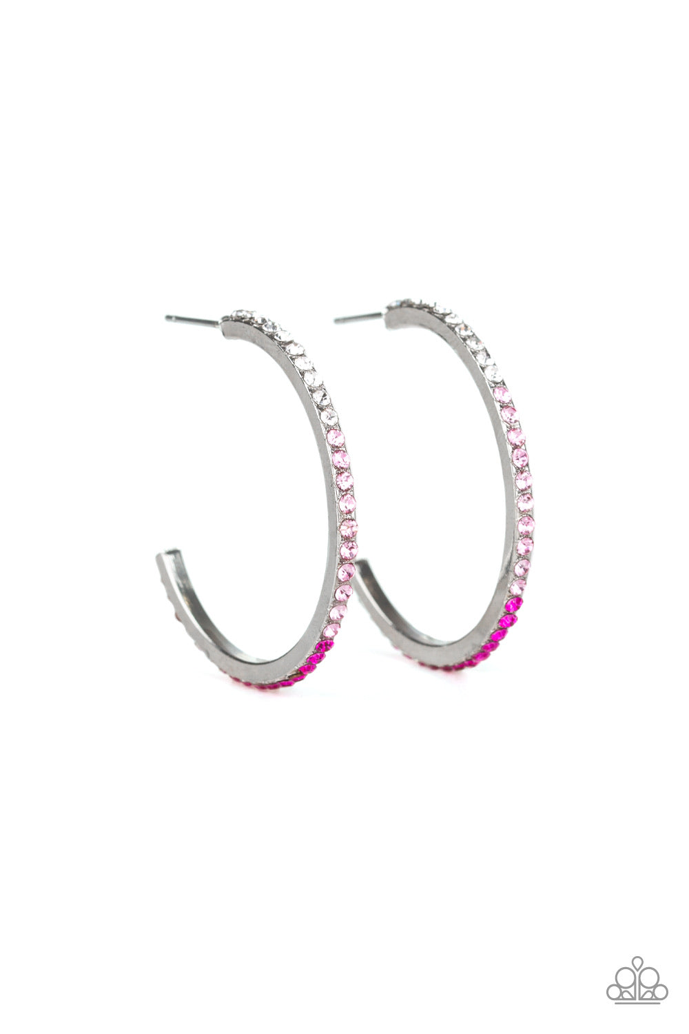 Rhinestone Revamp Pink-Earrings
