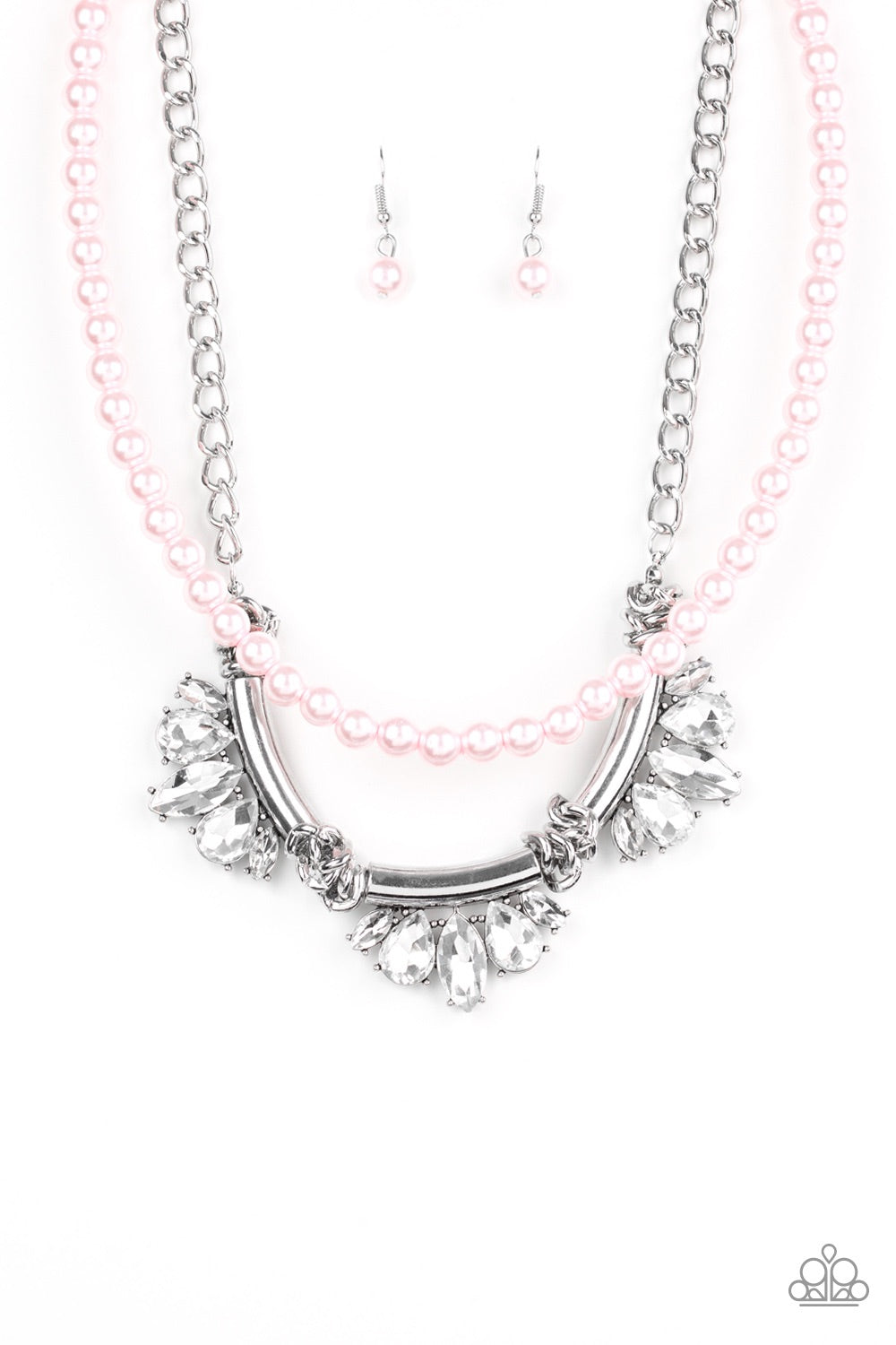 Bow Before The Queen Pink-Necklace