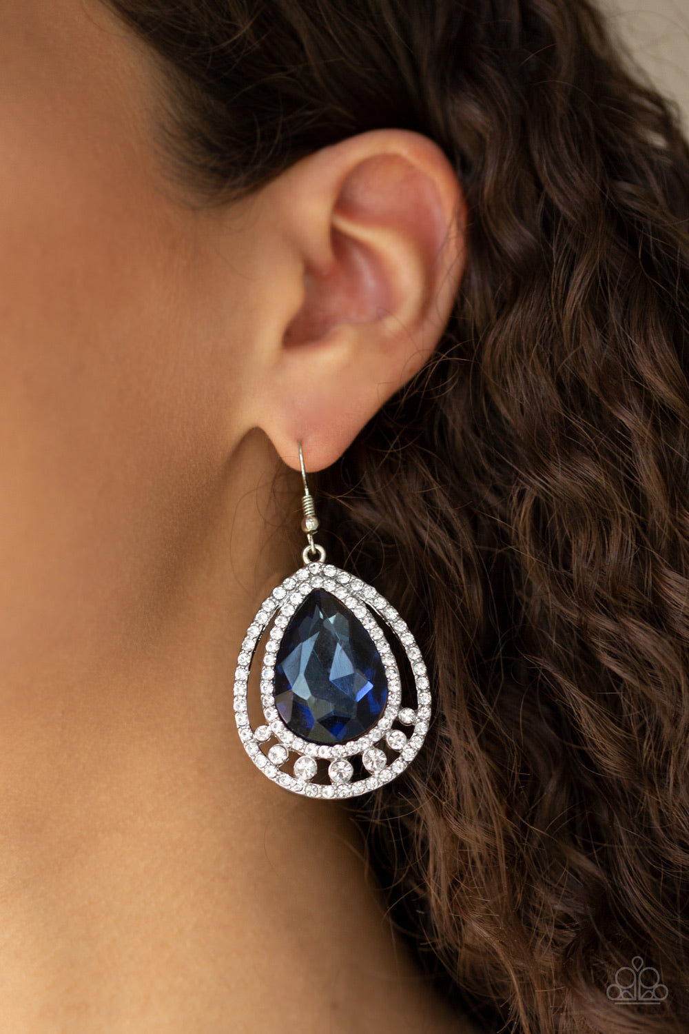 All Rise For Her Majesty Blue-Earrings