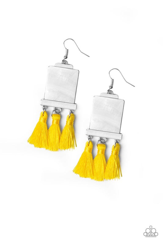 Tassel Retreat Yellow-Earrings