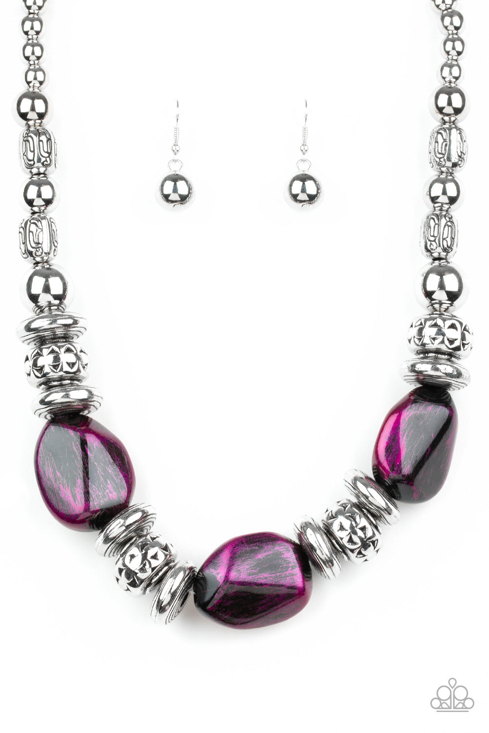 Colorfully Confident Purple-Necklace