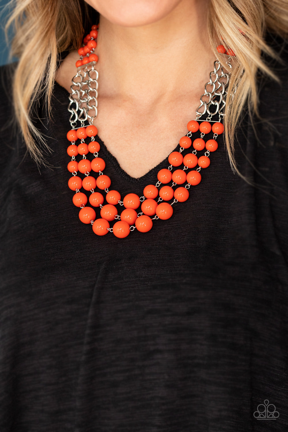 A La Vogue Orange-Necklace