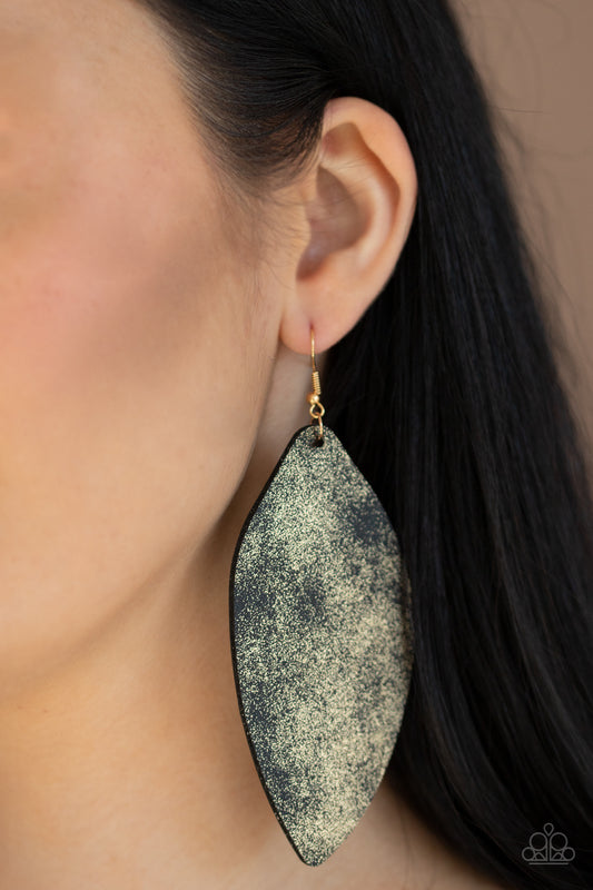 Serenely Smattered Gold-Earrings