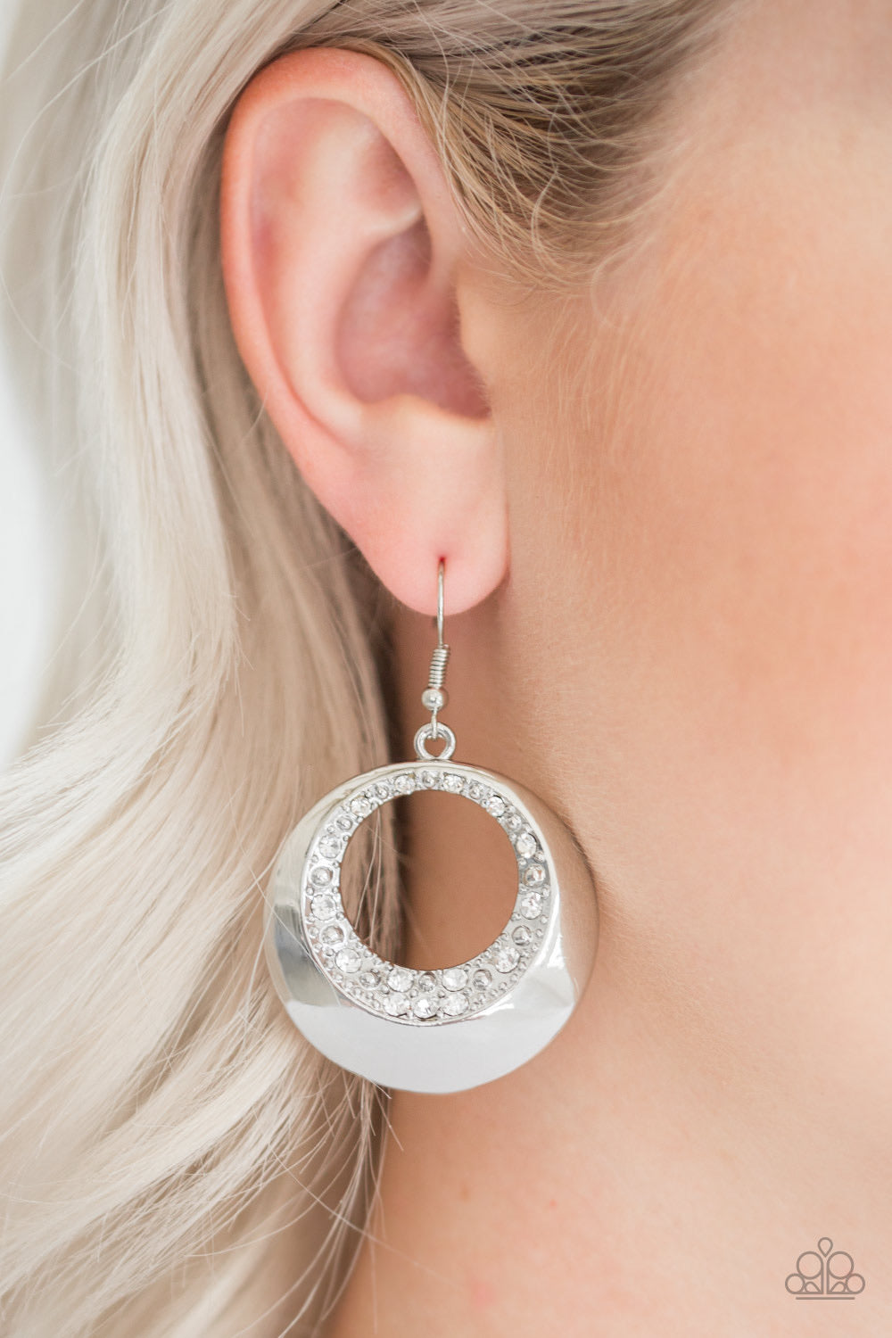 Ringed In Refinement White-Earrings