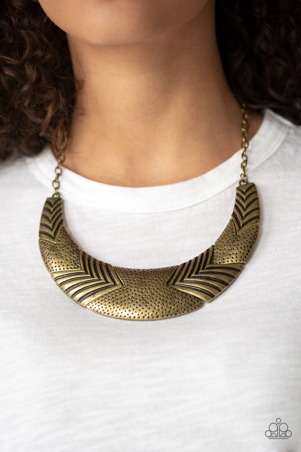 Geographic Goddess Brass-Necklace