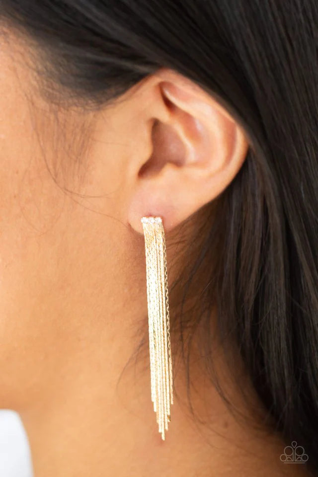 Night At The Oscars Gold-Earrings