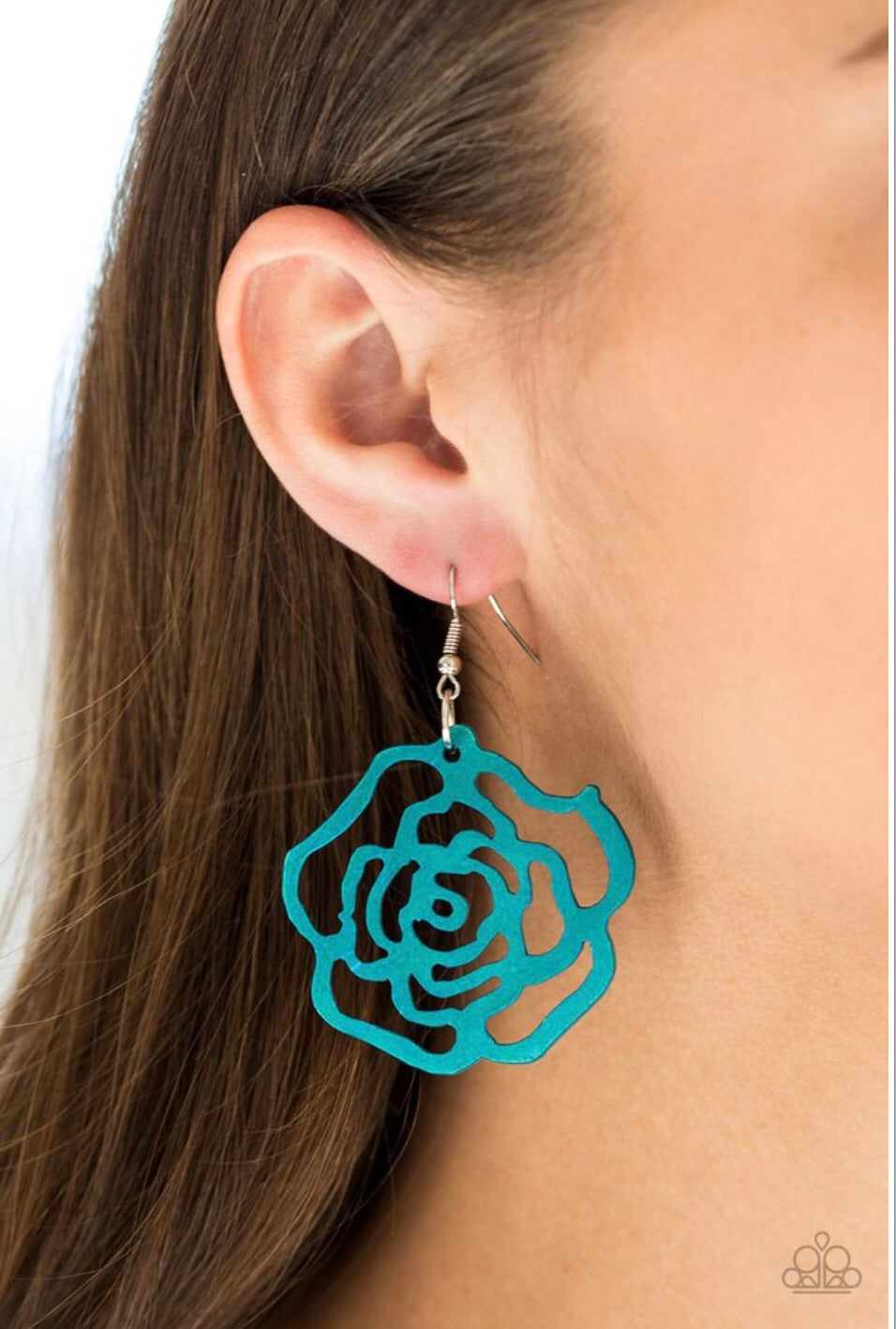 Island Rose Blue-Earrings