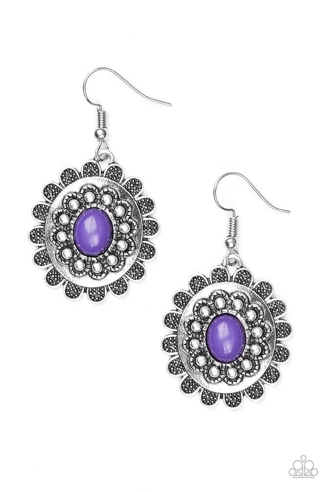 Summer Blooms Purple-Earrings