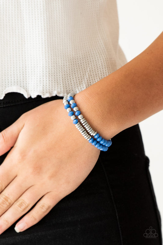 Downright Dressy Blue-Bracelet