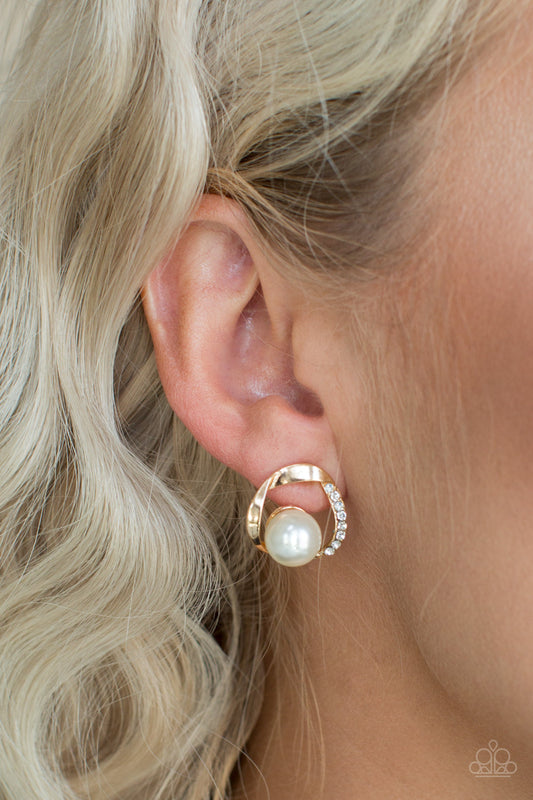 Stylishly Suave Gold-Post Earrings