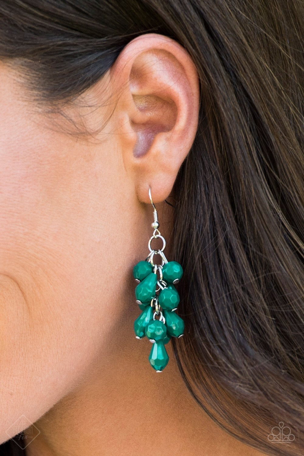 Fabulously Flamenco Green-Earrings