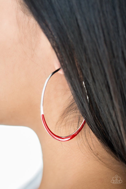 So-Seren-DIP-itous Red Hoop-Earrings