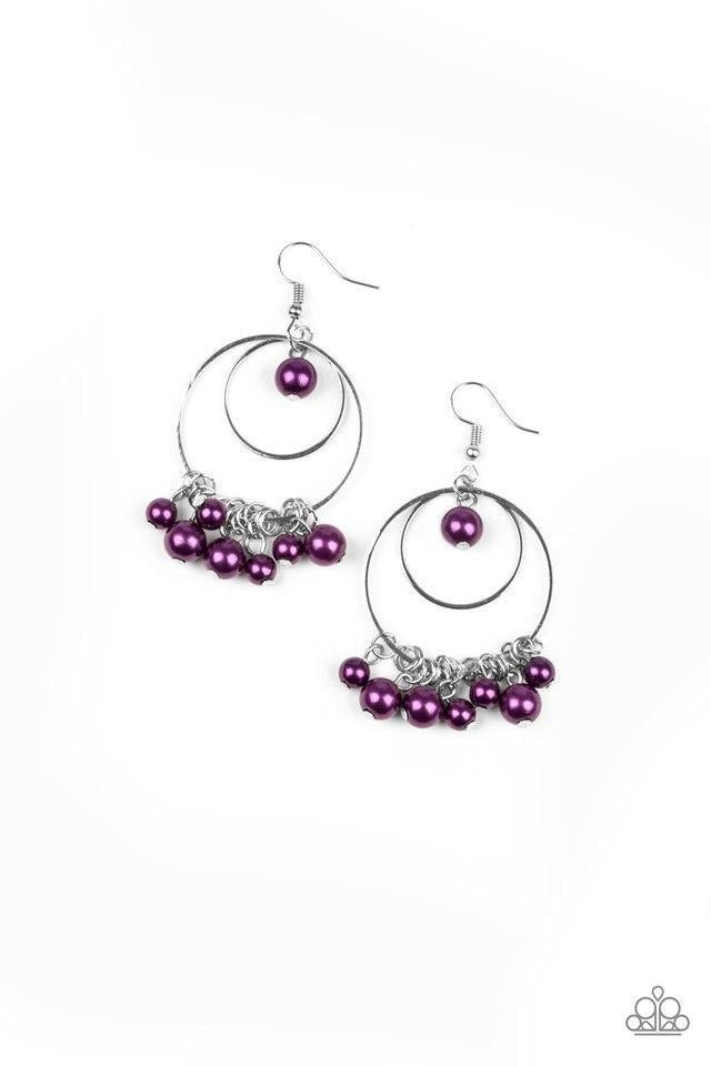 New York Attraction Purple-Earrings