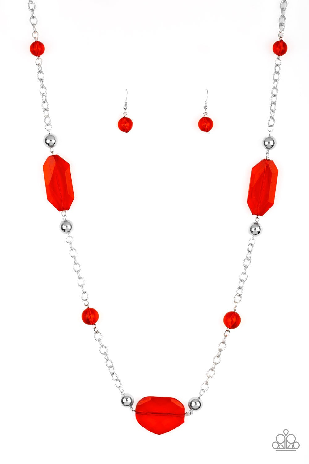 Crystal Charm Red-Necklace