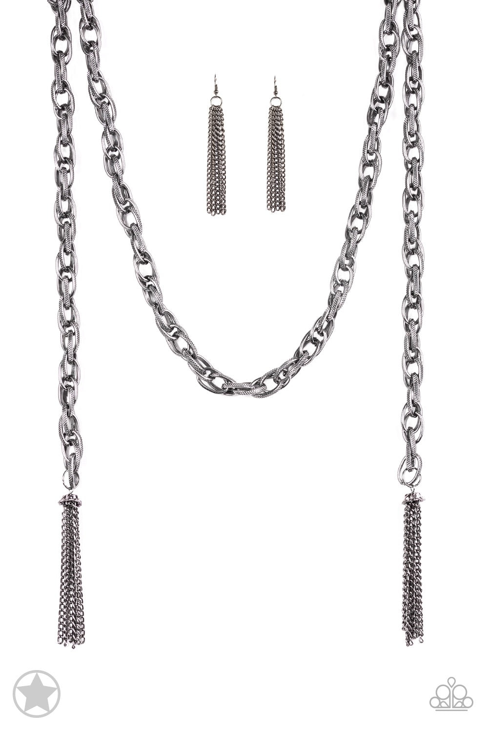 SCARFed for Attention Gunmetal-Necklace