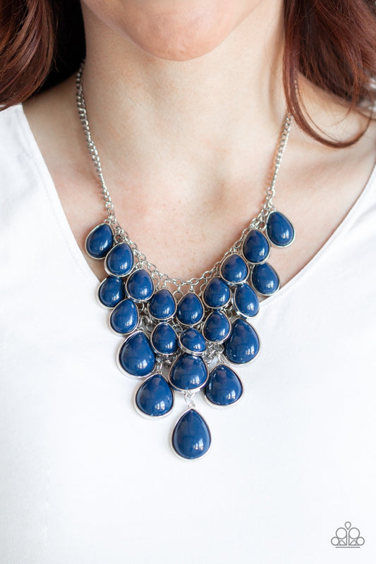 Shop Til You TEARDROP Blue-Necklace