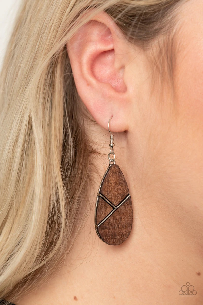 Sequoia Forest Brown-Earrings