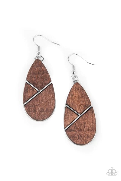 Sequoia Forest Brown-Earrings