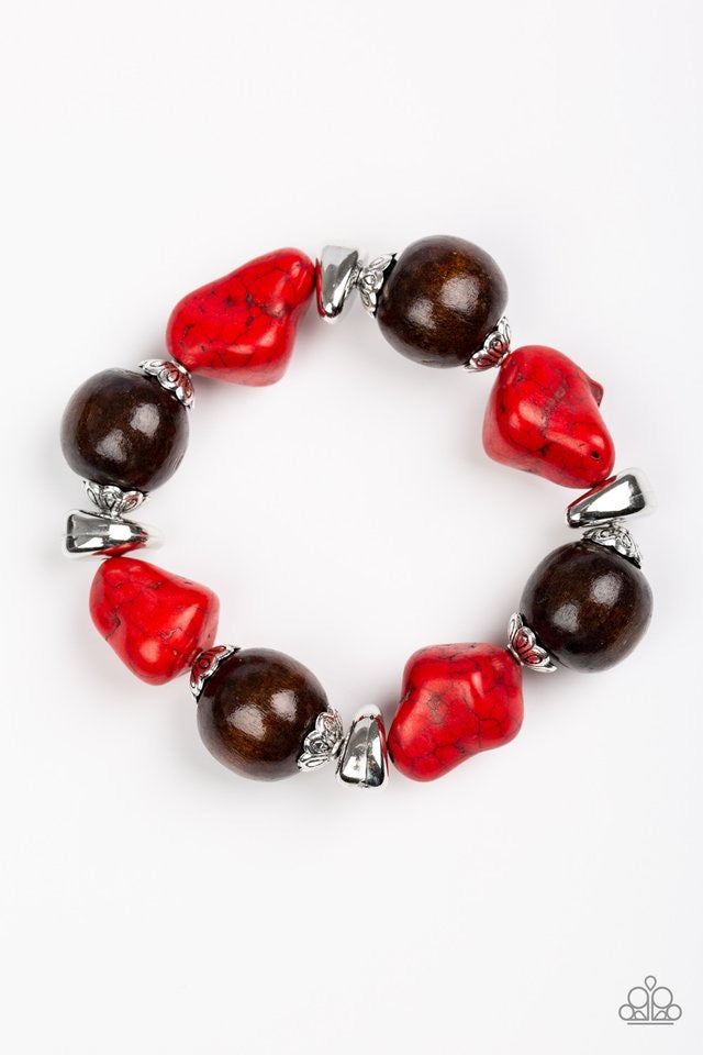 Gorgeously Grounded Red-Bracelet