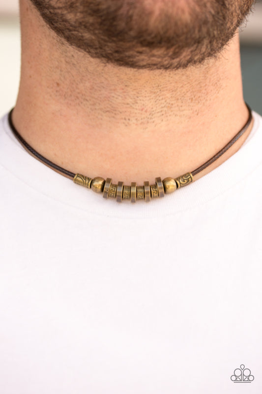 Ancient Canyons Brass-Urban Necklace