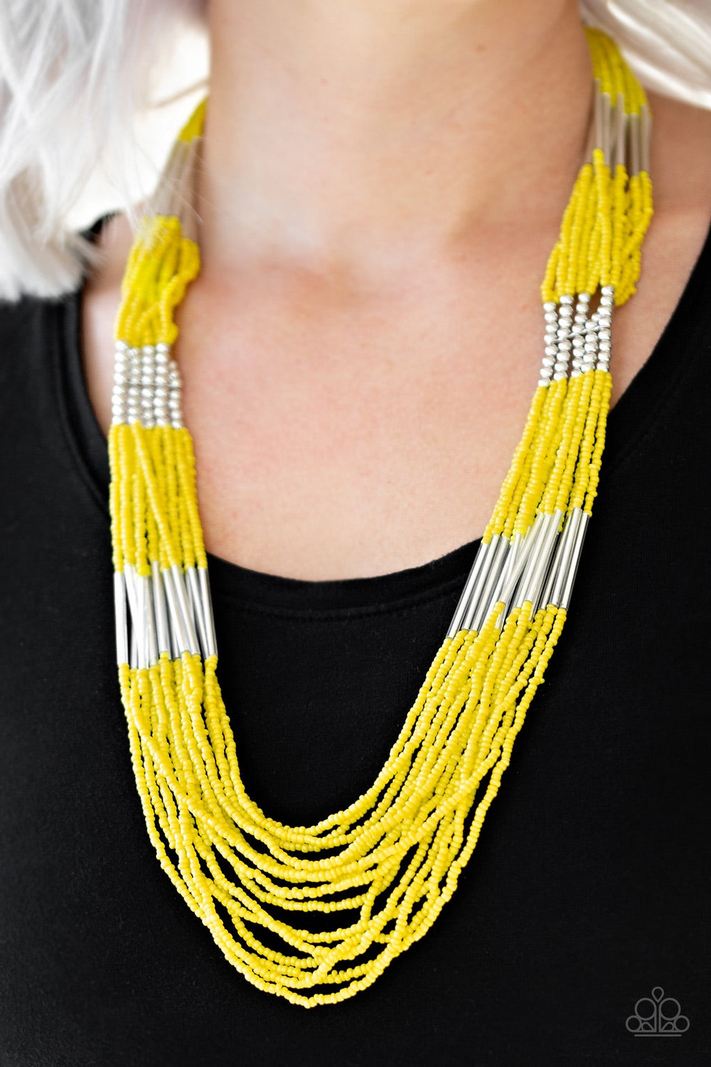 Let It BEAD Yellow-Necklace