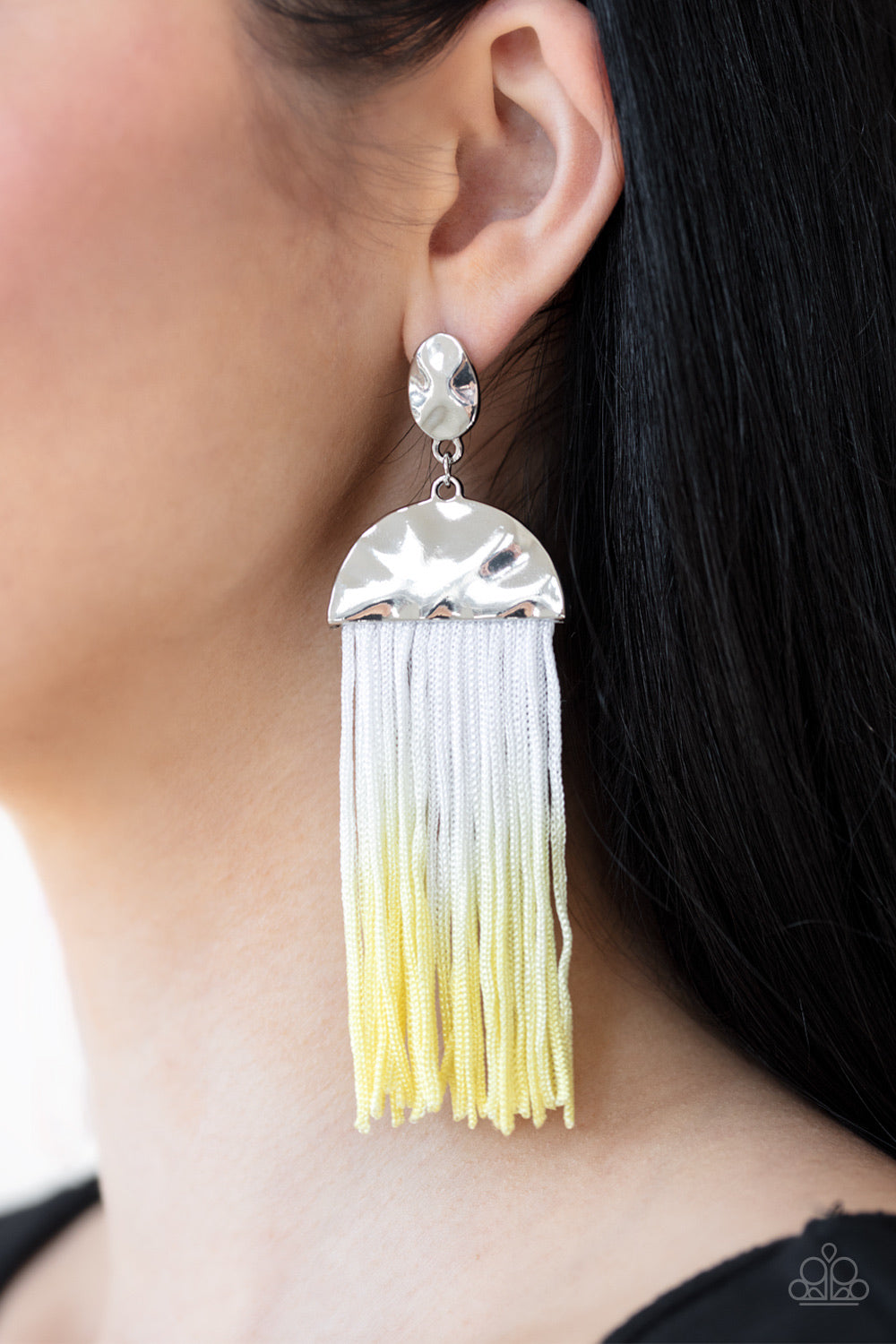 Rope Them-In Yellow-Earrings