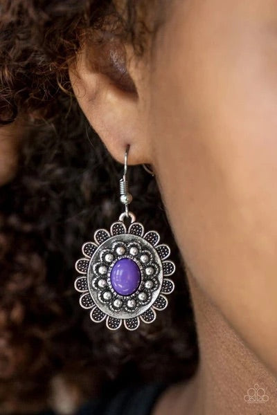 Summer Blooms Purple-Earrings