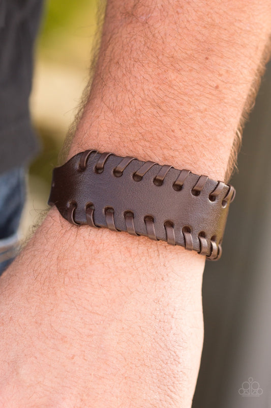 Rugged Roadways Brown-Urban Bracelet